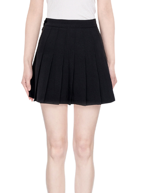 BM百褶裙女夏季2025夏季新款黑色短裙高腰a字 显瘦小个子bm官方店