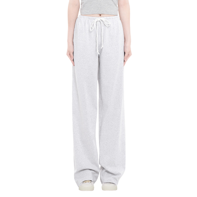 BM长裤女2026新款纯色松紧腰直筒运动裤松弛感百搭宽松显瘦休闲裤