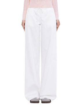 BM长裤女2025新款今年流行爆款白色抽绳休闲裤高腰显瘦百搭直筒裤