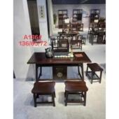 家用小茶台阳台茶桌小户型泡茶茶几新中式 功夫泡茶桌实木