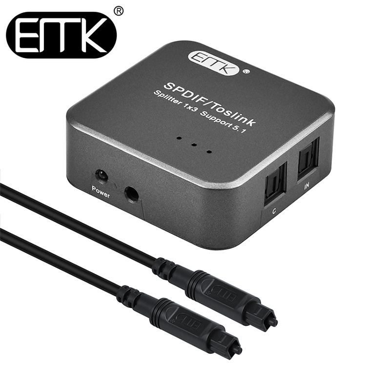 EMK/易迈克光纤音频分配器 分支器 转换器 分频器 光纤一分三