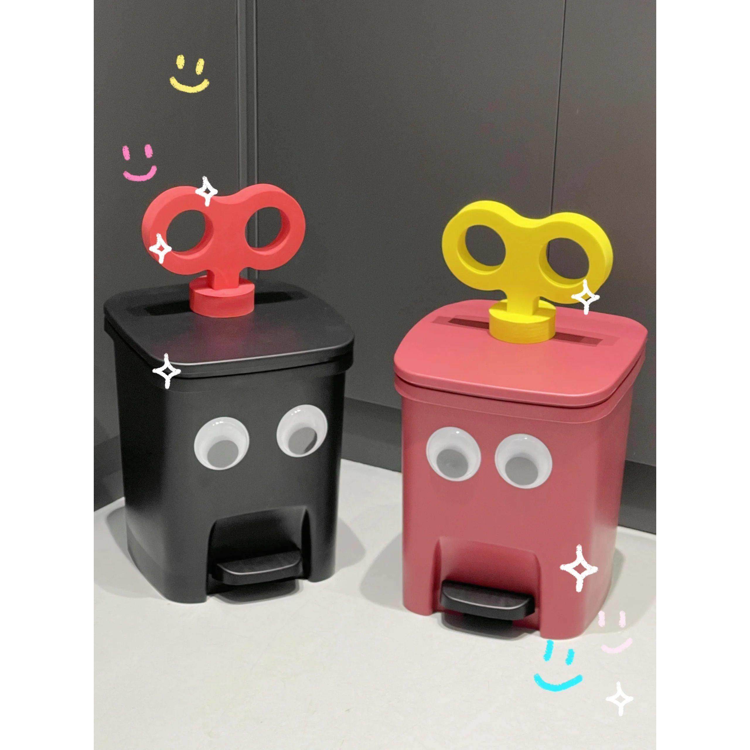 搞怪垃圾桶客厅落地摆件家居卡通可爱高颜值卧室儿童房间软装饰品
