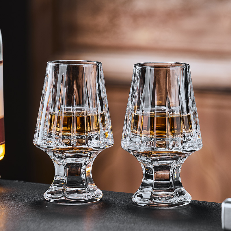 中古法式条纹闻香杯小酒杯