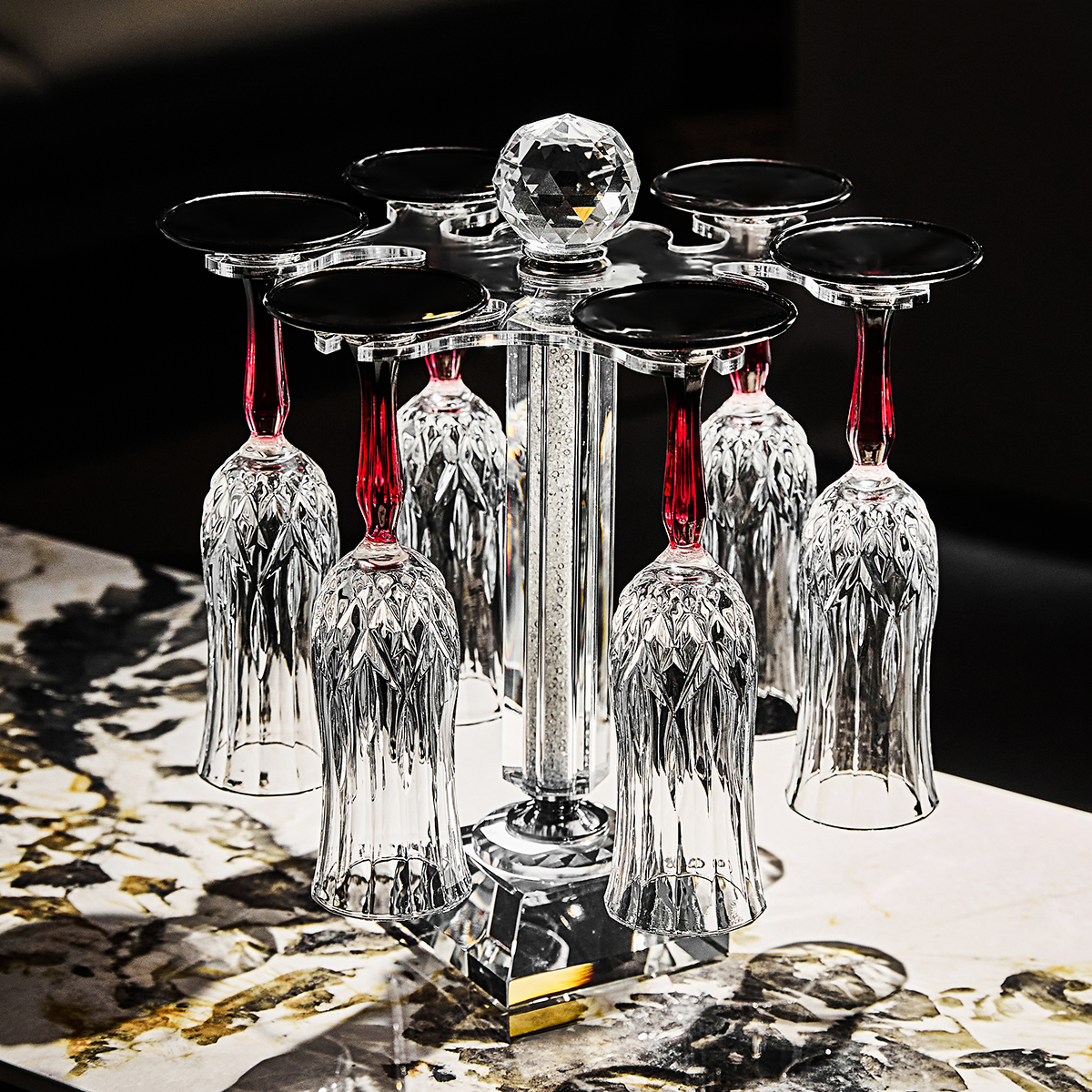 轻奢欧式水晶玻璃香槟杯套装