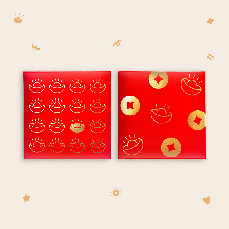 大红色红包中式新年压岁钱包传统通用款式过年拜年活动开工利是封