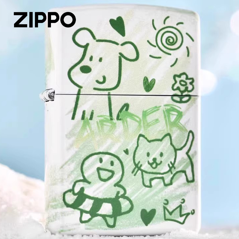 Zippo正品 悠然假日 正品防风煤油打火机送男友送礼收藏