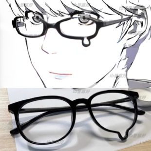 哭哭眼镜框 流泪眼镜框 泪滴框眼镜 泪滴眼镜  二次元镜框cos动漫