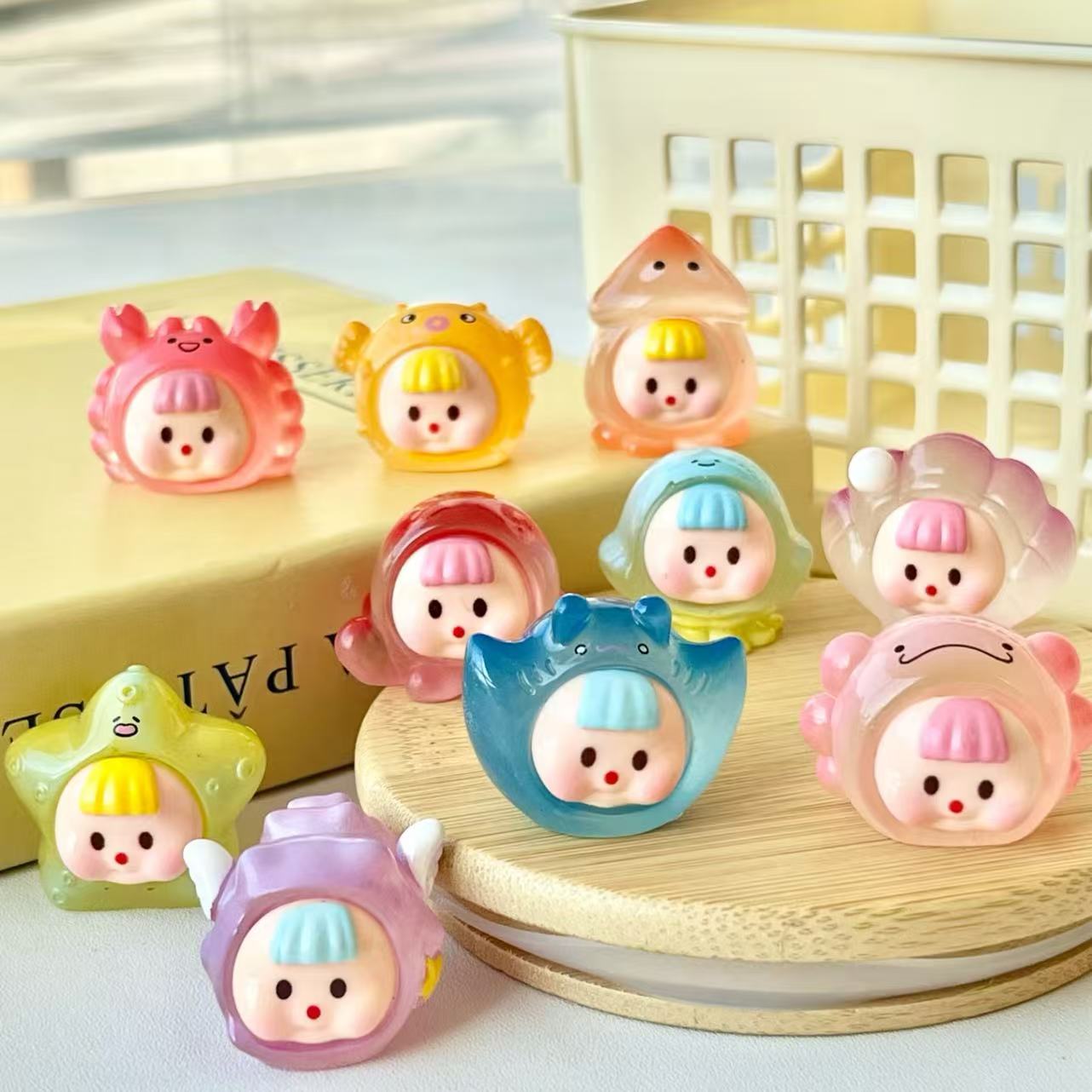 新款ins风可爱萌粒随心配桌面车内装饰品摆件手办儿童玩具礼物