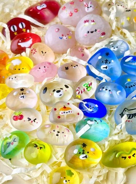 可爱迷你石头宠物桌面小摆件盲袋