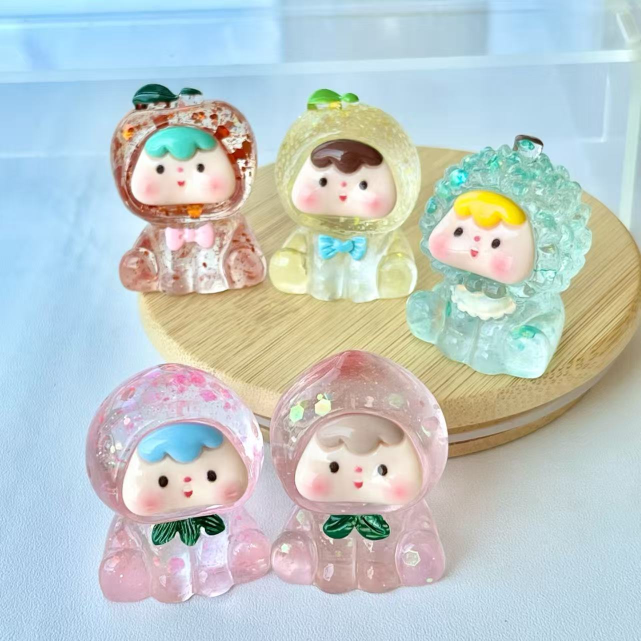 新款ins风治愈系水果小萌粒随心配桌面装饰摆件手办儿童创意玩具