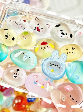 彩色多巴胺迷你石头宠物随心配盲盒高颜值创意桌面摆件儿童玩具