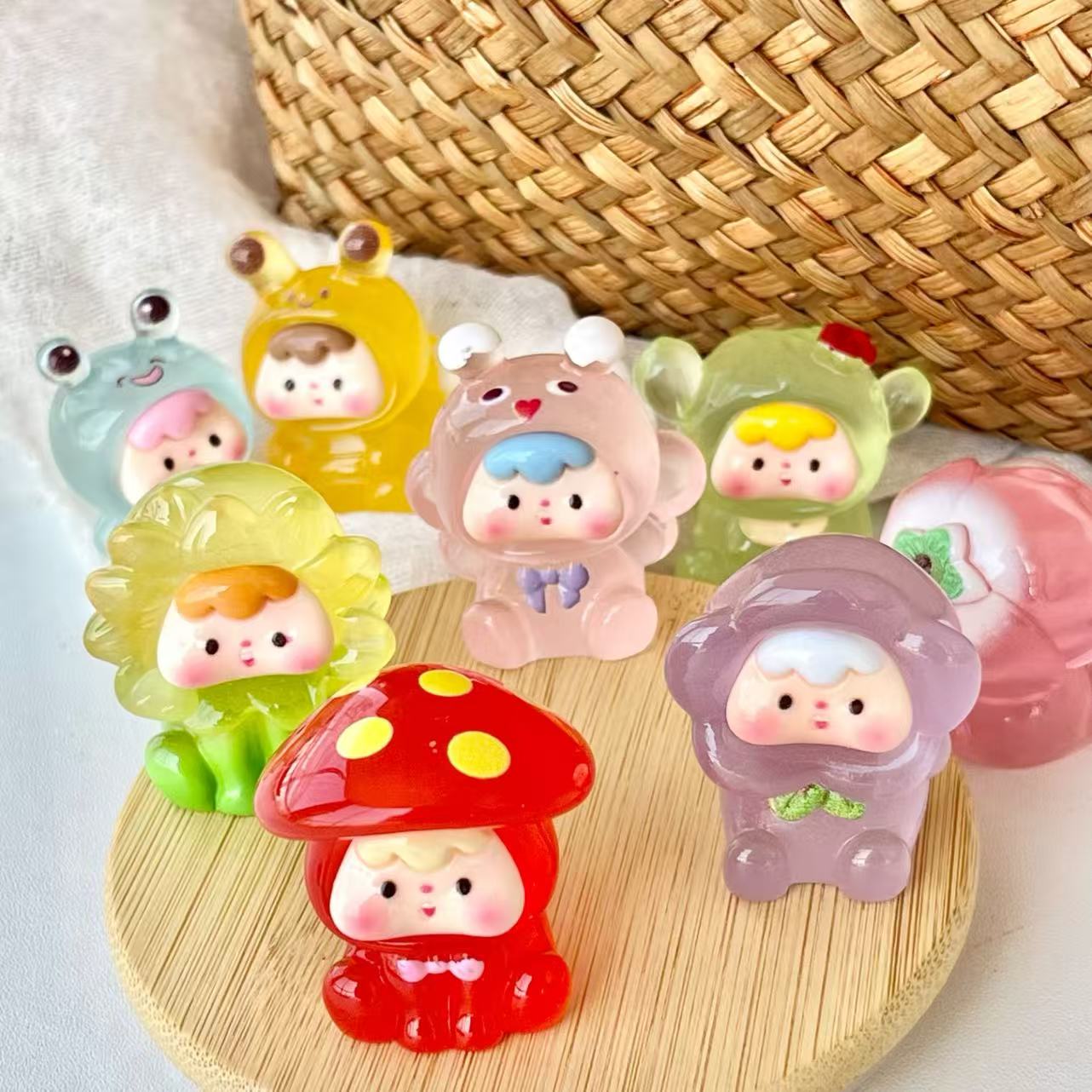 可爱治愈系树脂萌粒桌面摆件