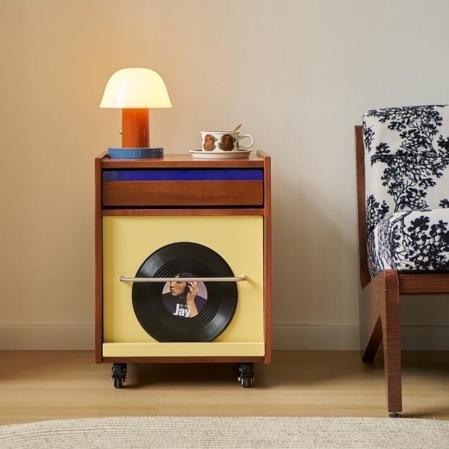 中古风实木床头柜小型沙发边柜