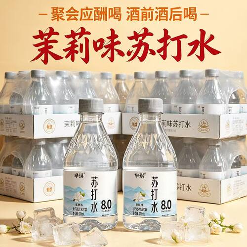 茉莉花味苏打水300ml*24瓶整箱冰箱常备夏季清凉解渴烧烤聚餐常备