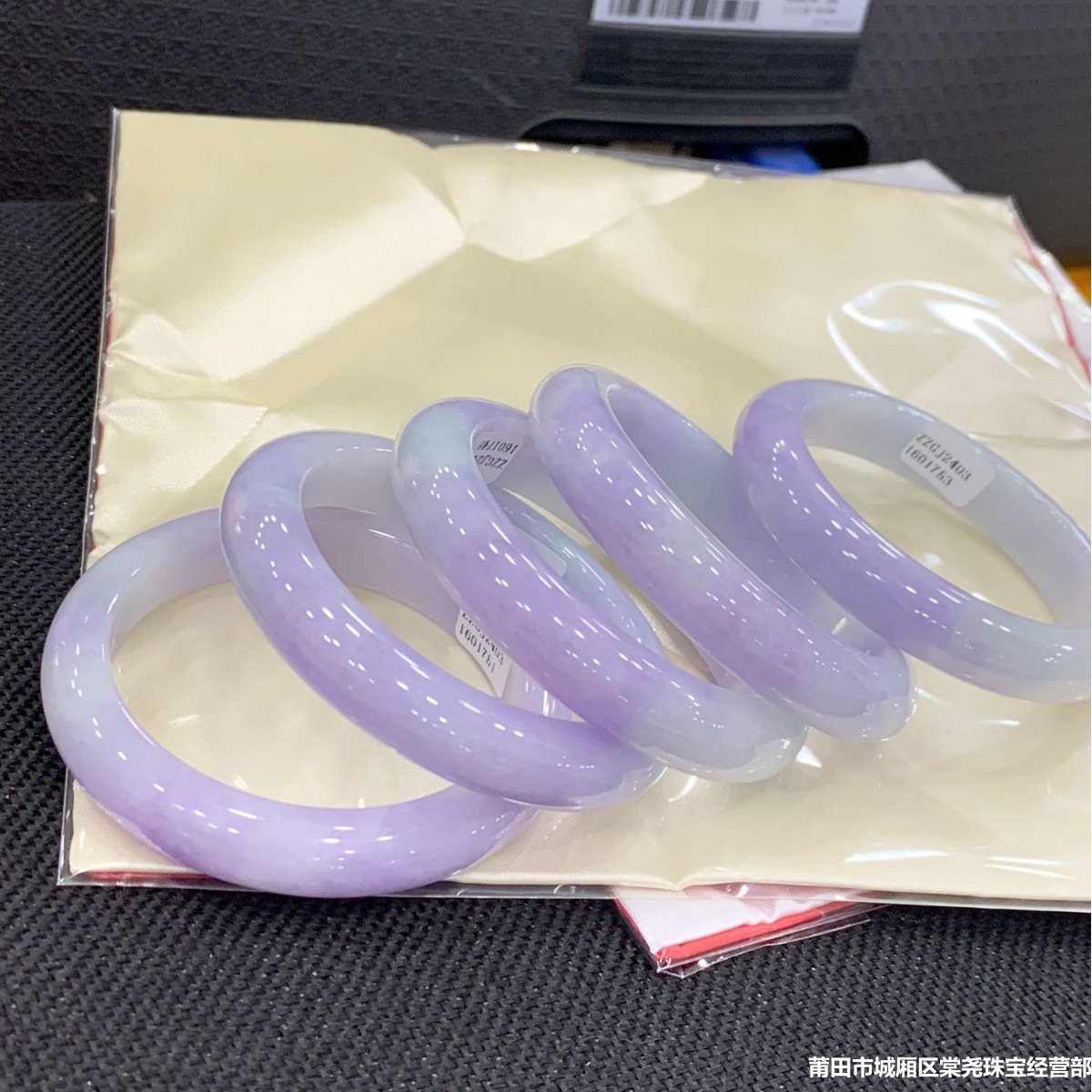 天然翡翠玉石紫罗兰手镯女翡翠细糯种正圈翡翠手镯紫罗兰缅甸