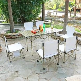 折叠蛋卷桌桌黑化椅子野外备用品桌板桌轻量化野炊桌蛋卷通用露营