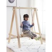 吊篮椅家庭儿童室内千秋吊椅阳台摇椅室外实木庭院流行秋千