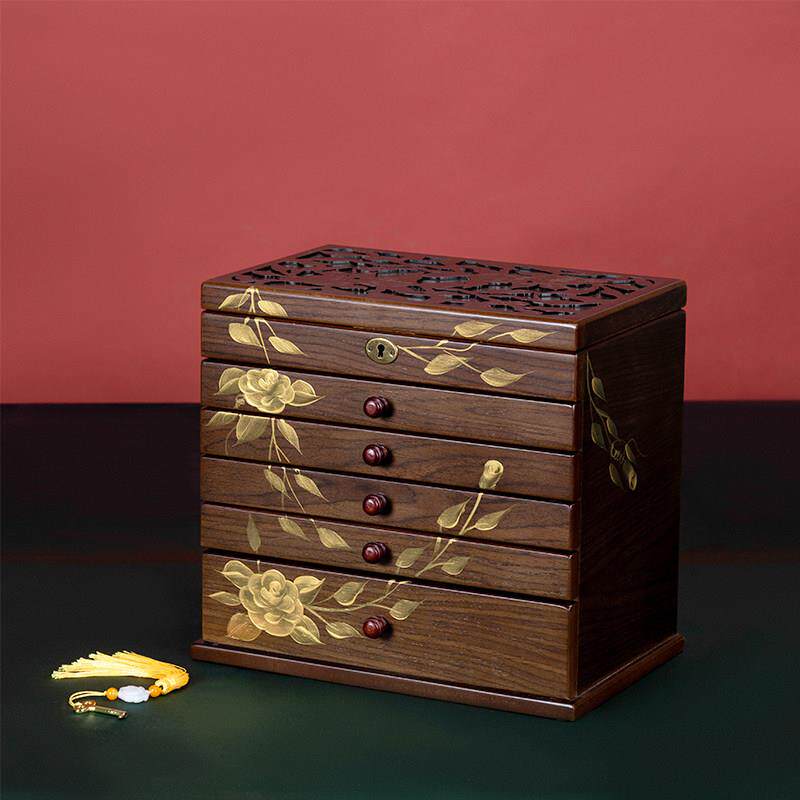 首饰盒大容量实木全锁高档精致首饰收纳盒饰品盒珠宝手镯2025新款