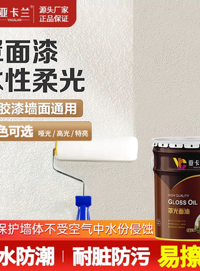 水性罩面漆艺术漆室内墙面乳胶漆保护漆防水透明水性哑光罩面油漆