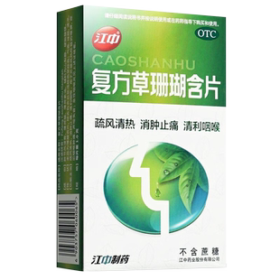 江中复方草珊瑚含片24片口咽干燥急性咽喉炎喉痹清热消肿声音嘶哑