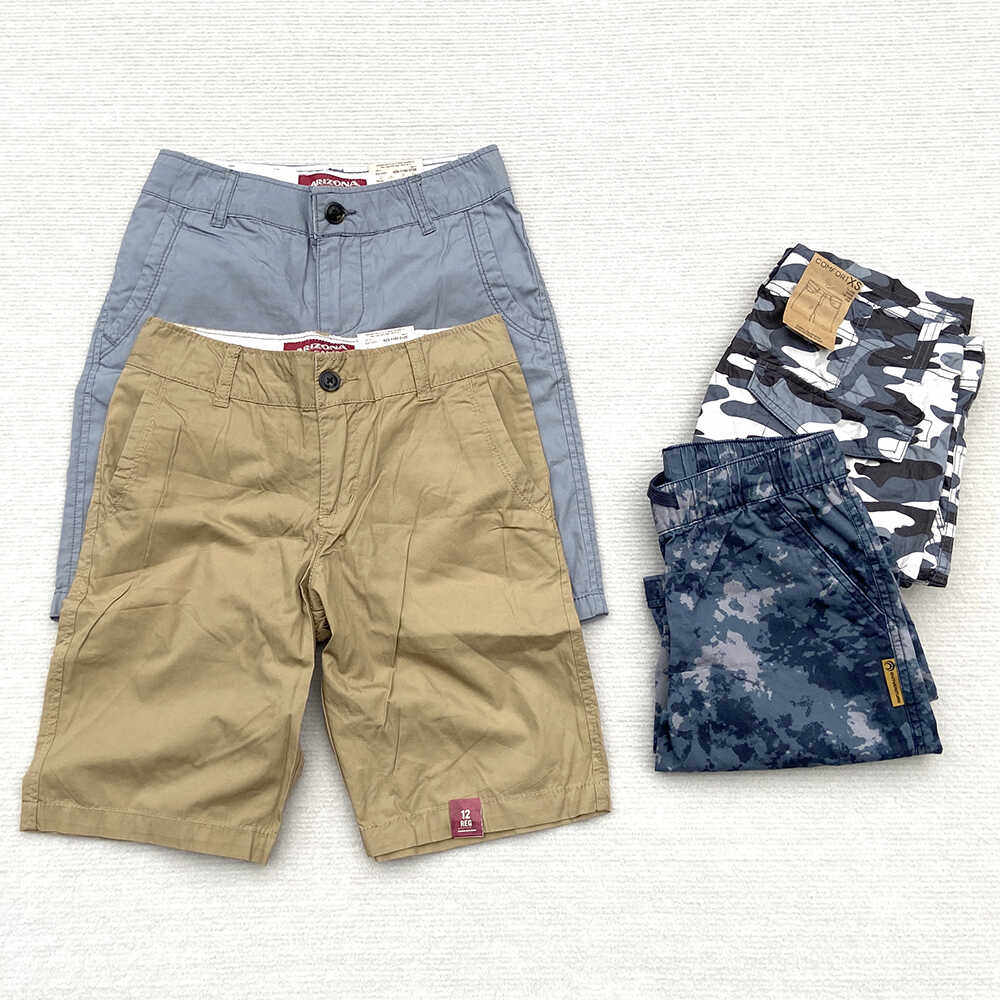 外贸原单欧美品牌小中大男儿童装夏季全棉休闲百搭短裤五分裤中裤