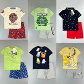 T恤 短袖 短裤 卡通休闲套装 三件套 男儿童装 两件套 夏款