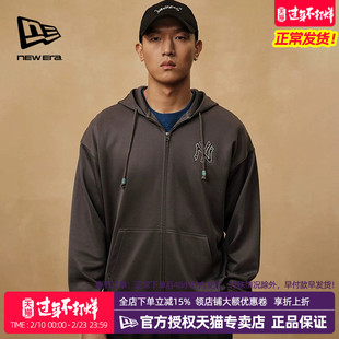 NewEra纽亦华MLB春秋男女NY刺绣潮休闲开衫卫衣连帽外套14112300