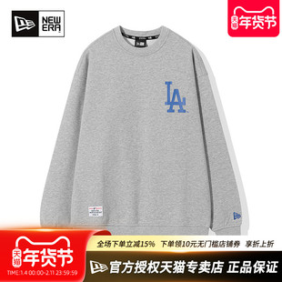 NewEra纽亦华MLB秋冬男女LA潮加绒保暖休闲运动套头卫衣13338672