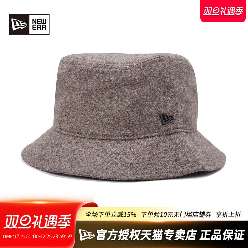 New Era官方授权正品纽亦华情侣冬日时尚呢子保暖休闲渔夫帽盆帽