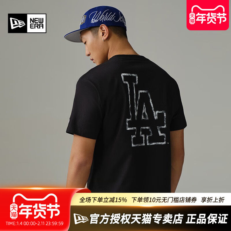 New Era纽亦华MLB男女情侣NY印花夏季上衣潮流LA运动圆领短袖T恤,运动服/休闲服装,运动T恤,淘宝优惠券,粉丝福利购,淘宝优惠卷
