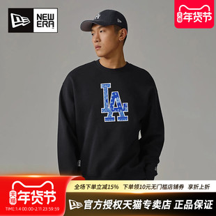 New Era官方授权正品纽亦华男女LA腰果花休闲MLB潮流时尚套头卫衣