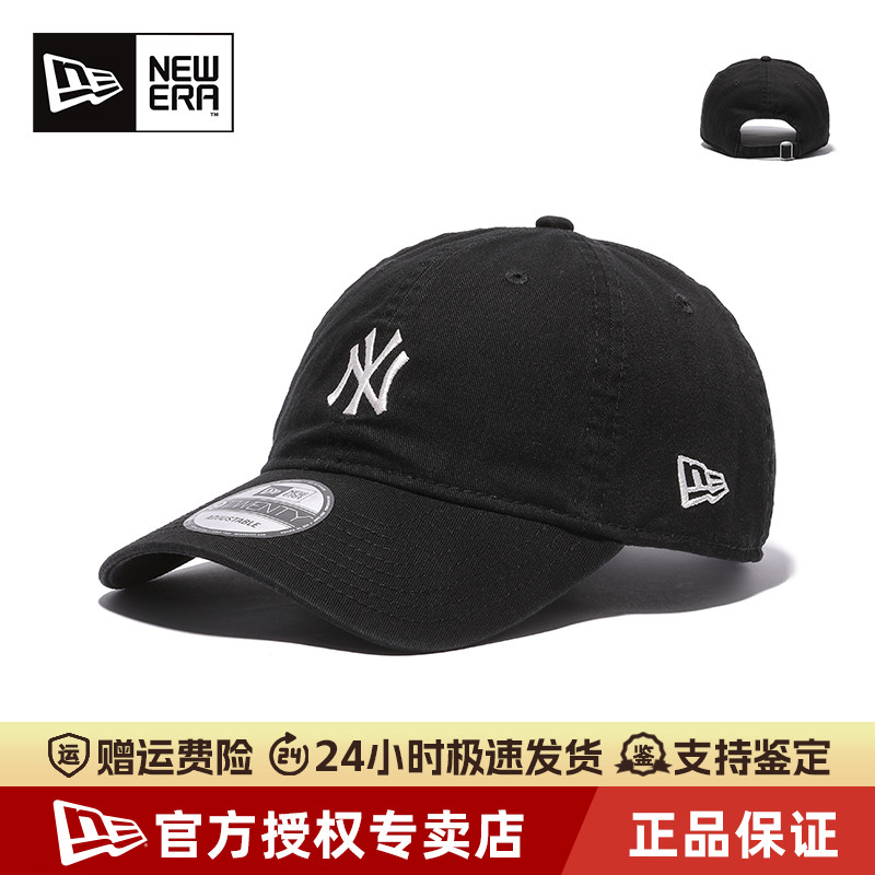NEWERA男女棒球帽弯檐软顶中标NY