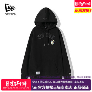 New Era纽亦华MLB秋冬男女款加厚毛圈里保暖连帽套头卫衣13789108