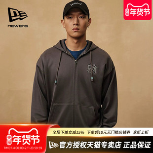 NewEra纽亦华MLB春秋男女NY刺绣潮休闲开衫卫衣连帽外套14112300