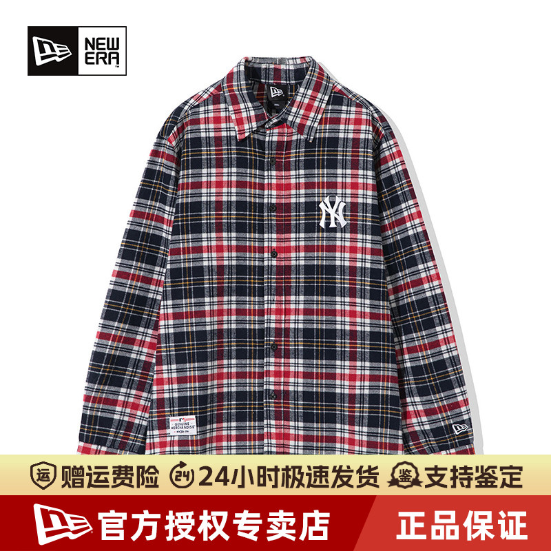 NewEra刺绣法兰绒长袖衬衫