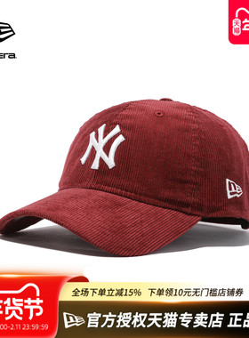 New Era纽亦华MLB男女940软顶弯檐灯芯绒透气休闲棒球帽14440850