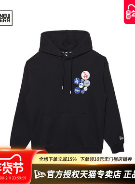 New Era纽亦华MLB秋冬男女款上衣NY徽章潮流LA运动连帽套头卫衣