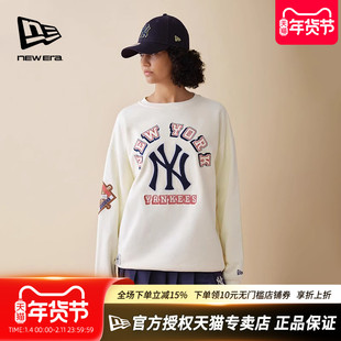 New Era纽亦华MLB春秋男女款透气圆领套头休闲运动卫衣14385247