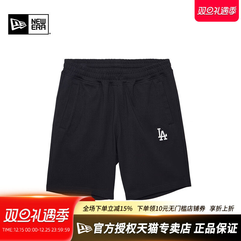 NewEra纽亦华MLB男女款夏季透气潮流LA道奇运动休闲松紧五分短裤