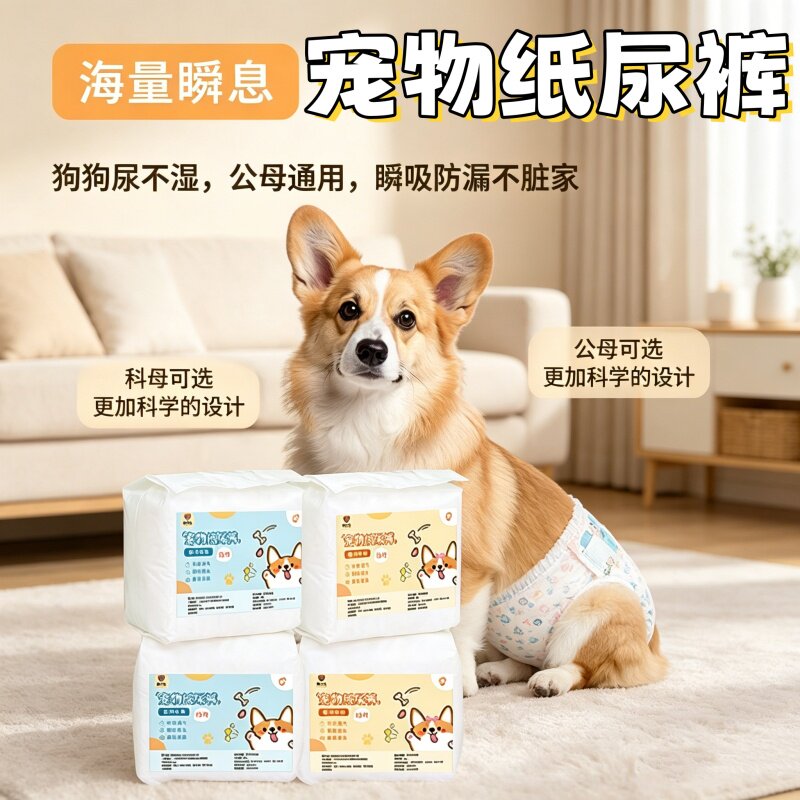 防漏狗狗生理裤宠物尿不湿纸尿裤尿片公母狗通用姨妈巾小型犬尿布