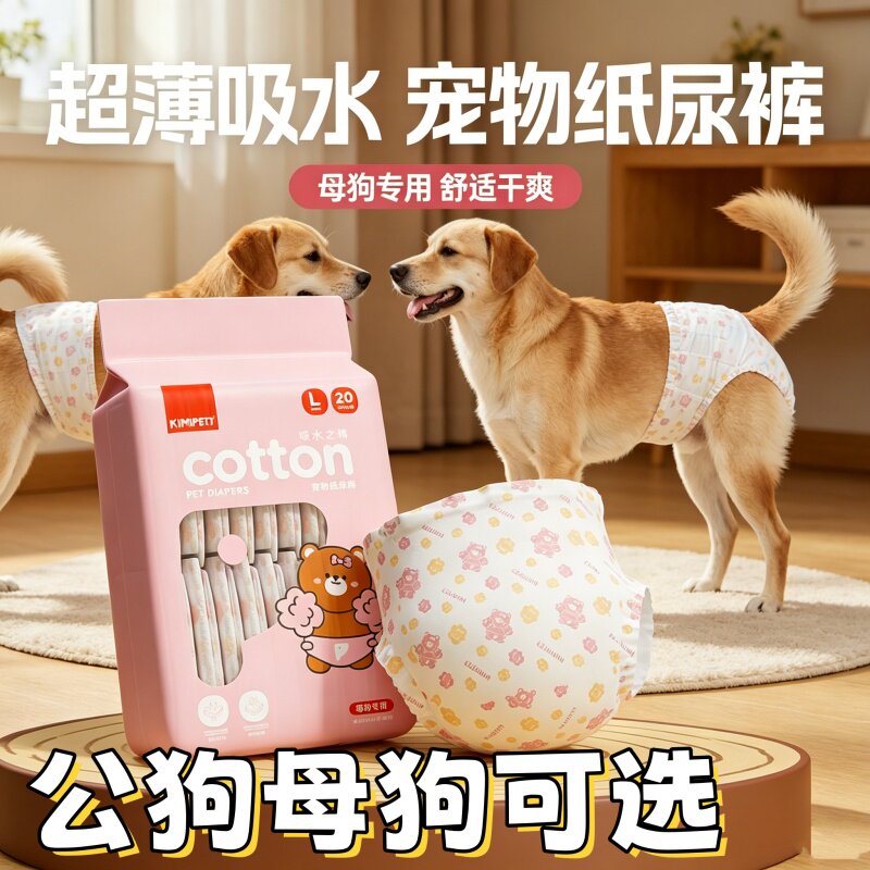 宠物纸尿裤狗狗生理裤母狗姨妈巾公狗尿不湿一次性尿片防漏护理品