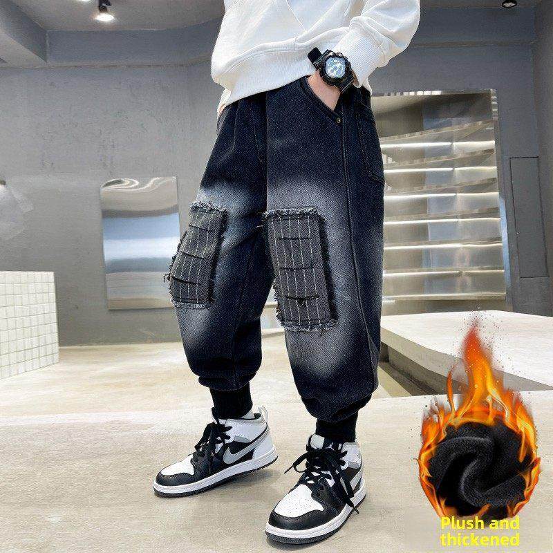 采购产品男孩的天鹅绒裤子2025新的秋冬服装儿童的所有合一天鹅绒,童装/婴儿装/亲子装,儿童牛仔裤,淘宝优惠券,粉丝福利购,淘宝优惠卷