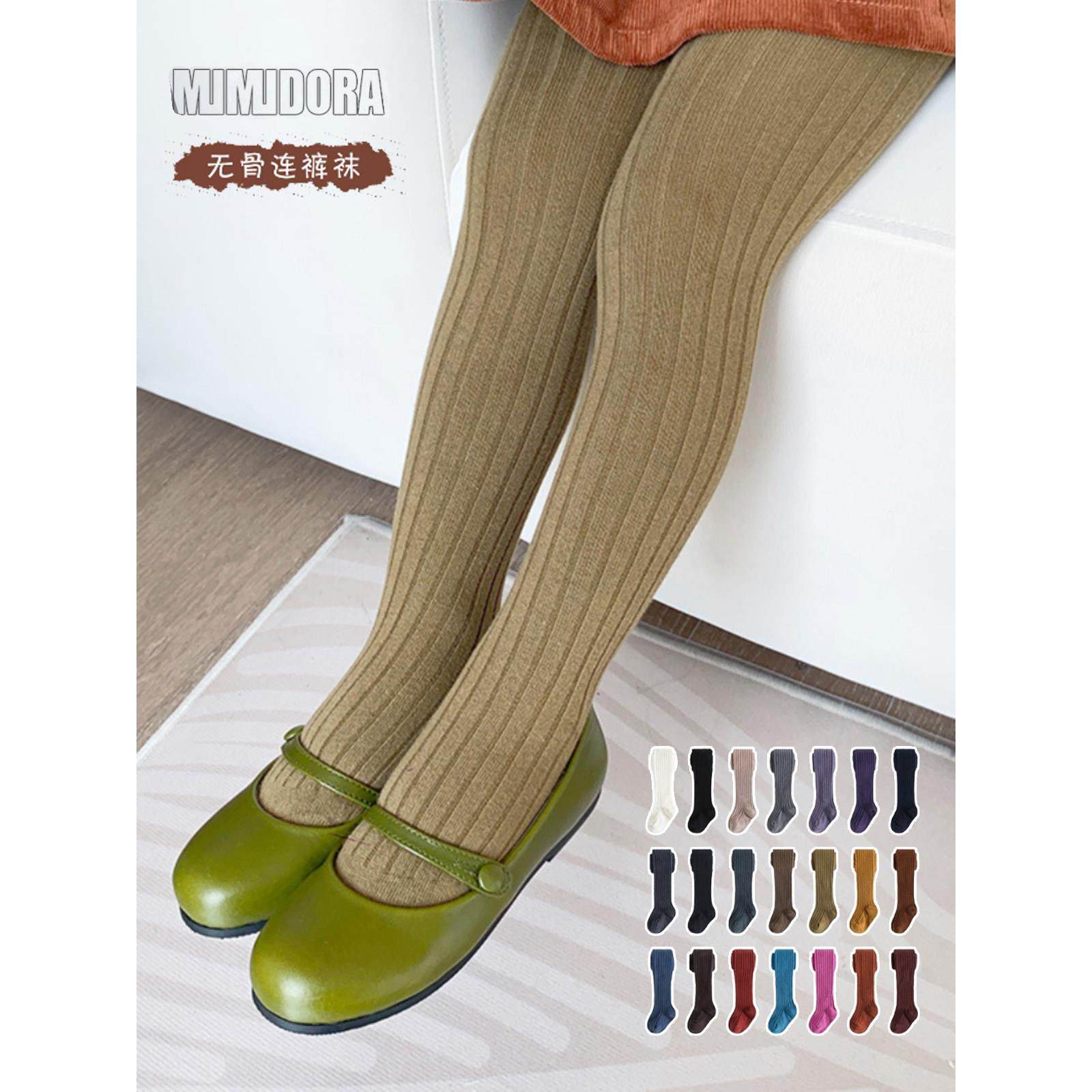 女童连裤袜儿童打底袜配裙子宝宝连体袜子婴儿绿色打底裤秋季袜裤