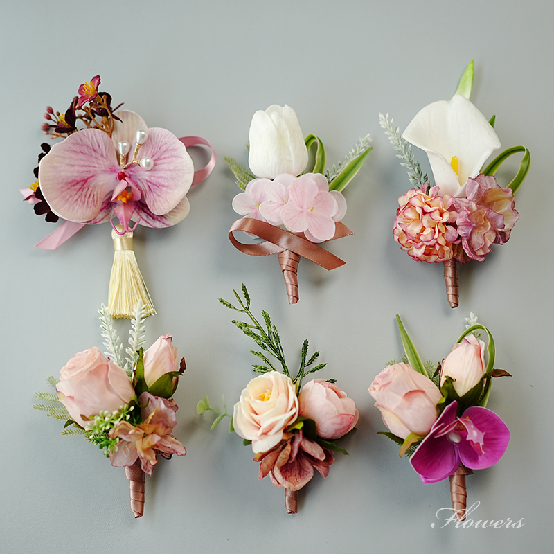 商业活动森系新郎新娘婚礼襟花