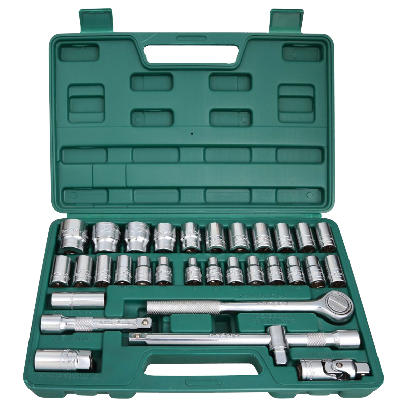 胜达套筒工具箱32件6角套筒扳手