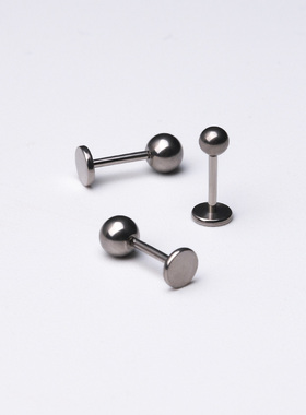 钛合金耳钉基础圆球耳骨钉植入级防过敏养耳洞内螺纹耳蜗钉16G18G