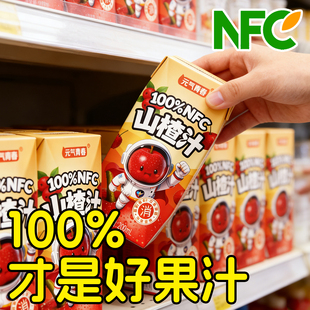 nfc果汁100%山楂汁200ml 冲量 12瓶无添加剂山楂鲜榨原汁 新品