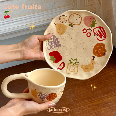 超好看涂鸦风水果餐具一人食