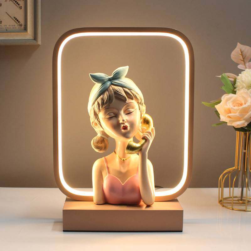 北欧ins潮流泡泡女孩台灯装饰卧室床头起夜led灯客厅玄关饰品摆件