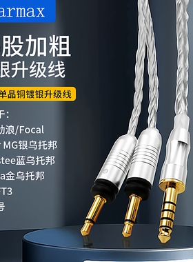 适用劲浪FOCAL MG ELEGIA金乌银乌飞傲FT5 JT5 JT7平衡XLR耳机线